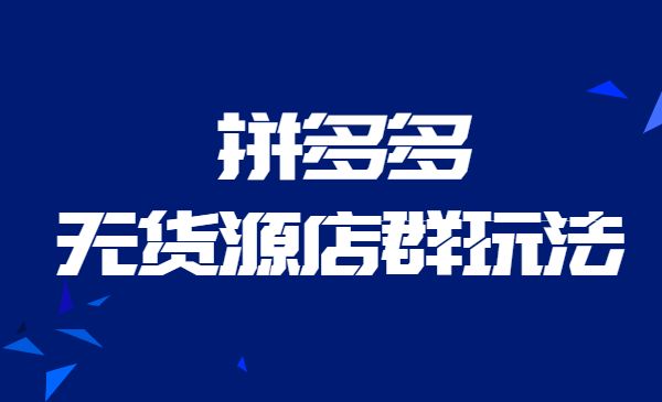拼多多无货源店群玩法 36节实战保姆教程_wwz