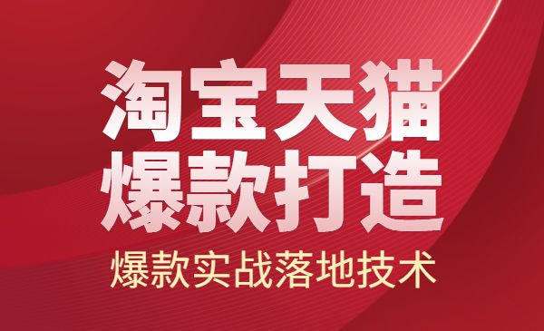 2022淘宝天猫爆款打造系列课：爆款实战落地技术教程_wwz