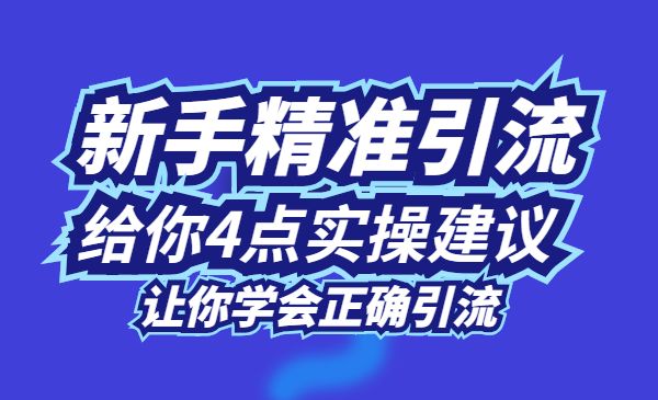 今年新手如何精准引流？给你4点实操建议让你学会正确引流_wwz